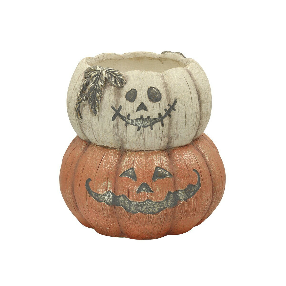 CARNAC/ジャックオーランタンD－IV オレンジ×アイボリー/GFBHW05IV【01】【取寄】 ガーデニング用品 ポット・鉢 セメントのサムネイル