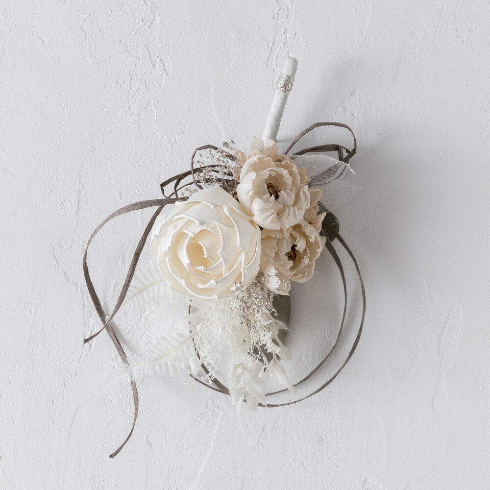 【ハンドメイドフラワー】バーチカルスワッグ ナチュラル/F-3452【07】 ドライフラワー ドライフラワーギフト