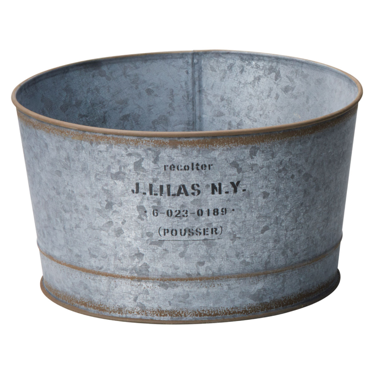 友膳/レコルテラウンドSGY/MA2364【01】 ガーデニング・園芸用品 植木鉢・フラワーポット アイアン・ブリキ鉢