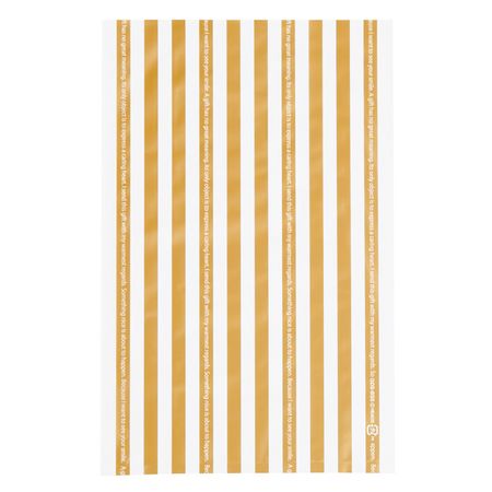 HEADS/ゴールドストライプギフトバッグ−SS(50枚)/GDS-BSS【01】 ラッピング用品 、梱包資材 ラッピング袋・プレゼント袋 OPP袋...