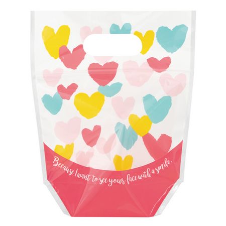 HEADS/パステルハートジップ付バッグ−XS（30枚）/PSH-ZXS【01】 ラッピング用品 、梱包資材 ラッピング..