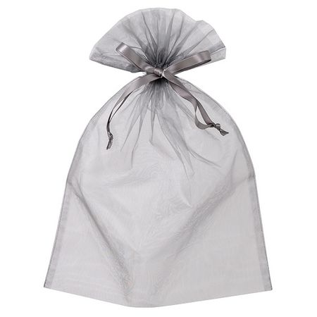 HEADS/オーガンジーバッグ／グレー−LL（10枚）/OGG-BLL【01】 ラッピング用品 、梱包資材 ラッピング袋・プレゼント袋 平袋