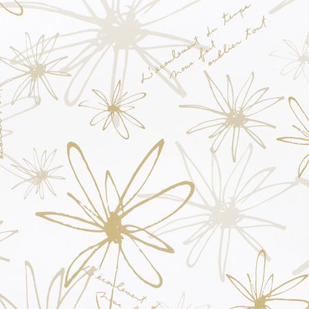 HEADS/フラワー包装紙/ゴールド−3(50枚)/FLS-3W【01】 ラッピング用品 、梱包資材 ラッピングペーパー(包装紙) カットアイテム