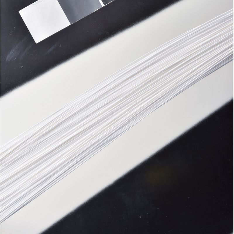 アスカ/絹巻水引（1袋100本入） ホワイト/A-71302-1【01】 花資材・フローリスト道具 デコレーションパーツ・素材 水引