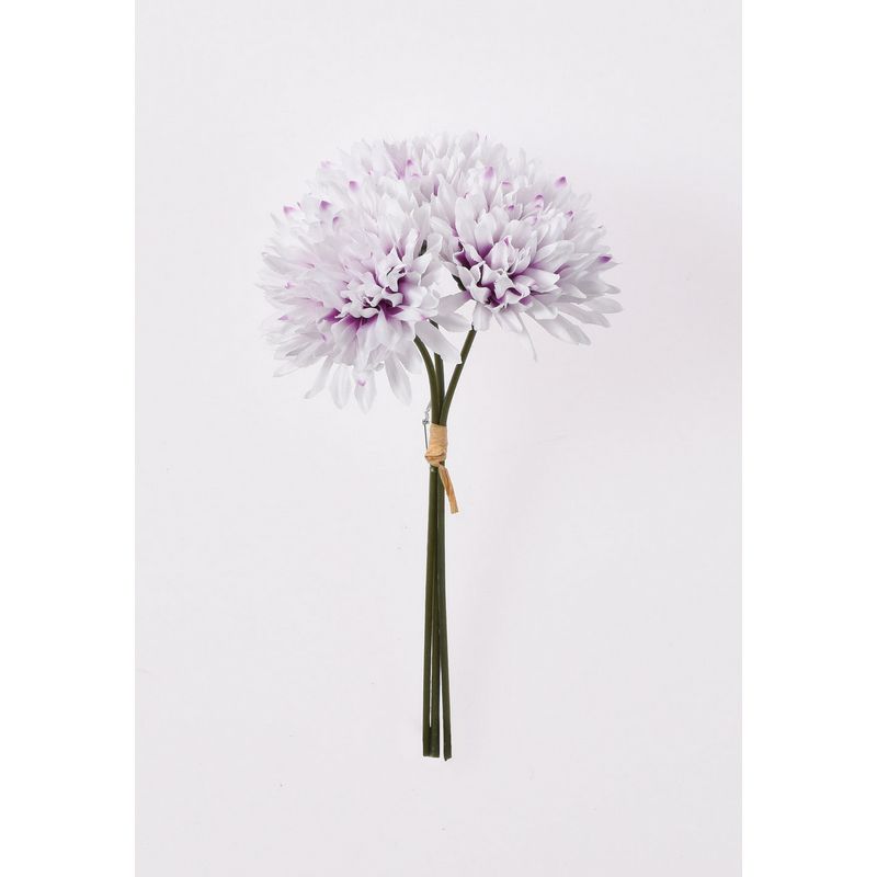 【造花】アスカ/マムバンチ（1束3本） ホワイトパープル/A-73388-17P【01】 造花（アーティフィシャルフラワー） 造花 花材「か行」 キク（菊）・ピンポンマム