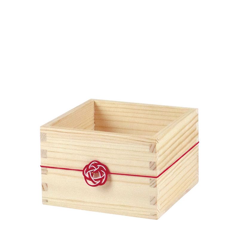 FourSeasons/梅水引の祝い枡/MU-120N【01】 花器、リース 花器・花瓶 木製花器