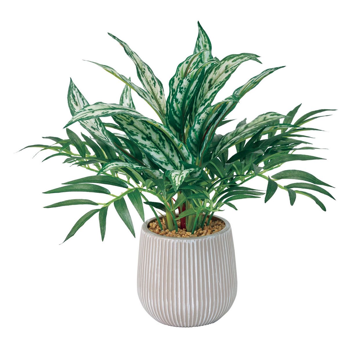 【人工観葉植物】MAGIQ東京堂/アグラオネマミックスリーフポット(光触媒)/ZV008452 ※返品キャンセル不..