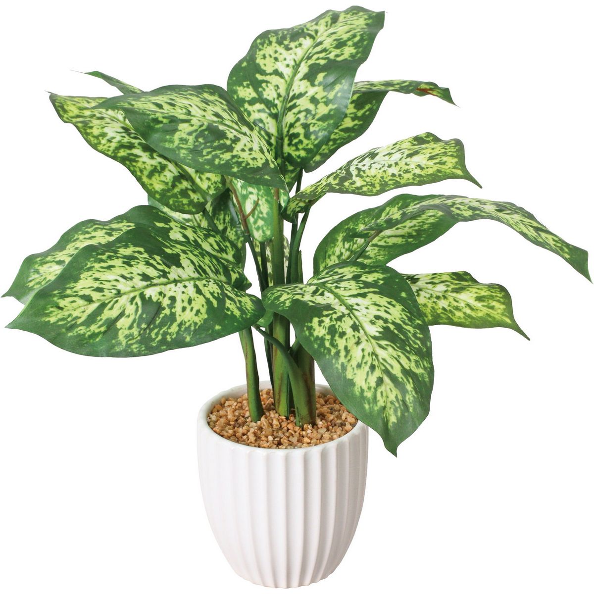 【人工観葉植物】YDM/デフェンバキアポット グリーン/GLA-1565GR【01】 造花（アーティフィシャルフラ..