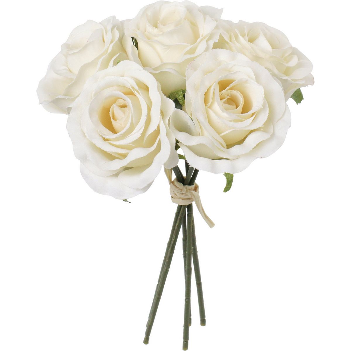 【造花】YDM/ローズバンドル×5 ホワイト/FB-2642W【01】【取寄】 造花（アーティフィシャルフラワー） 造花 花材「は行」 バラ 1