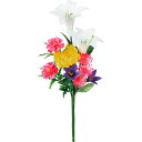 【造花】YDM/プラ仏花組花テッポウユリ×2 ミックス/FP-1065MIX【01】 造花(アーティフィシャルフラワー) 造花ギフト 仏花