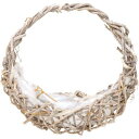 NatureDesigns/バッグリース17cm N(ホワイトペイント有り)/45416【01】 花器、リース リース土台(ベース) つる(天然素材)リース