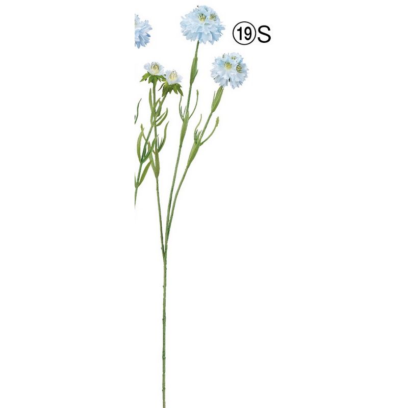 【造花】アスカ/スカビオサ×3 シャーベットブルー/A-34764-19S【01】 造花（アーティフィシャルフラワ..