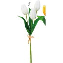 【造花】アスカ/チューリップバンチ ホワイト/A-34716-1【01】 造花(アーティフィシャルフラワー) 造花 花材「た行」 チューリップ