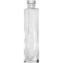 ハーバリウム瓶(角)200ml アルミキャップ付「キャップ色:シルバー」【10】 ハーバリウム 瓶・ボトル ガラス瓶