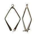 NBK日本紐釦貿易/ツイストバチカン スクエア型 2個入 シルバー/A24-8【10】 手芸用品 アクセサリー アクセサリーパーツ 手作り 材料
