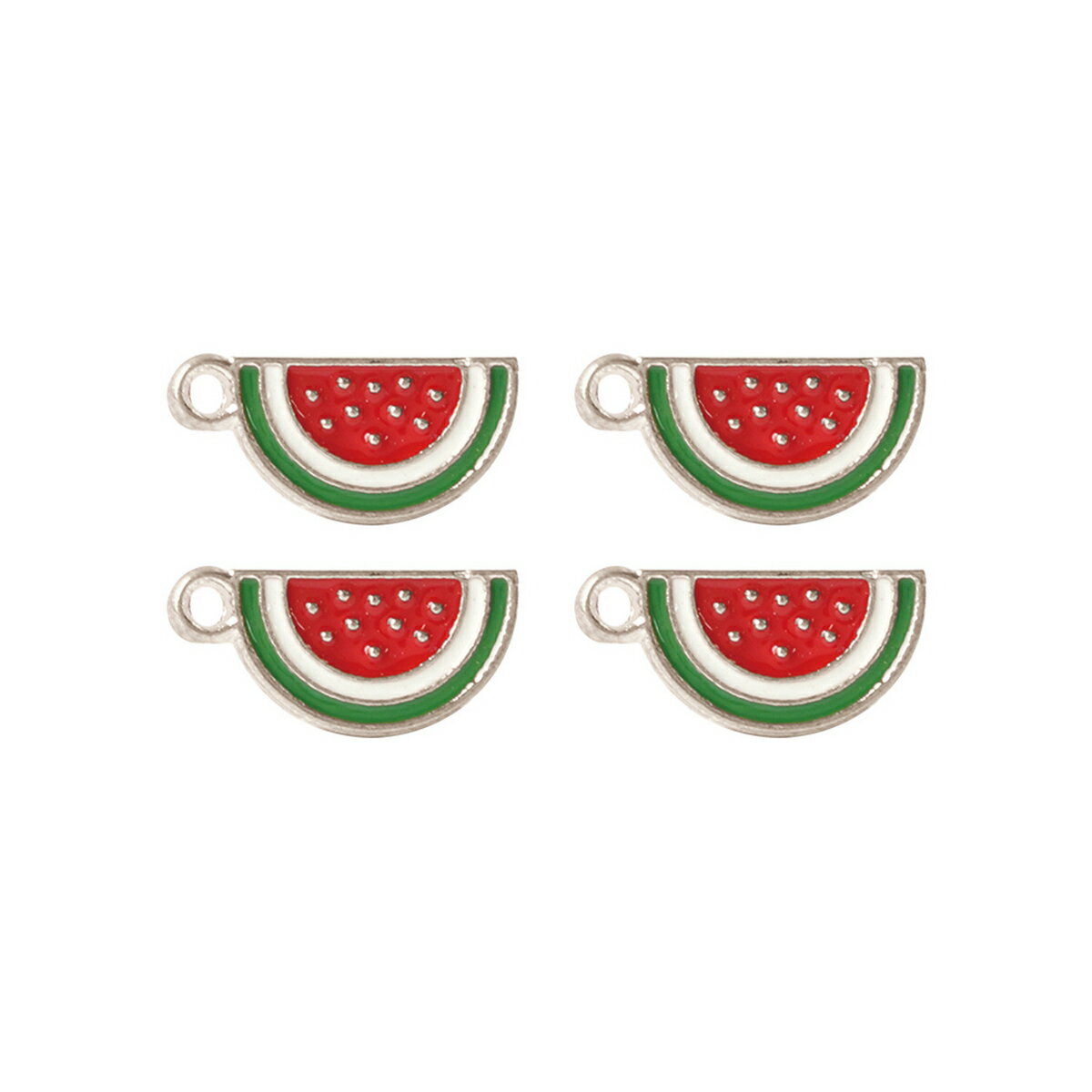 NBK日本紐釦貿易/スイカ エポチャーム 10個入 シルバー/A22-17-10【10】 手芸用品 アクセサリー アクセ..