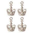 NBK日本紐釦貿易/王冠A チャーム 10個入 シルバー/A22-57-10【10】 手芸用品 アクセサリー アクセサリーパーツ 手作り 材料
