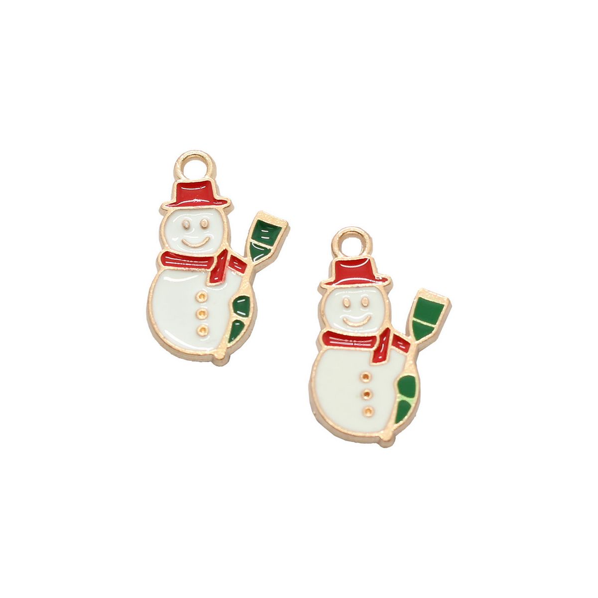 NBK日本紐釦貿易/スノーマン チャーム 2個/A21-19【10】 手芸用品 アクセサリー アクセサリーパーツ 手作り 材料