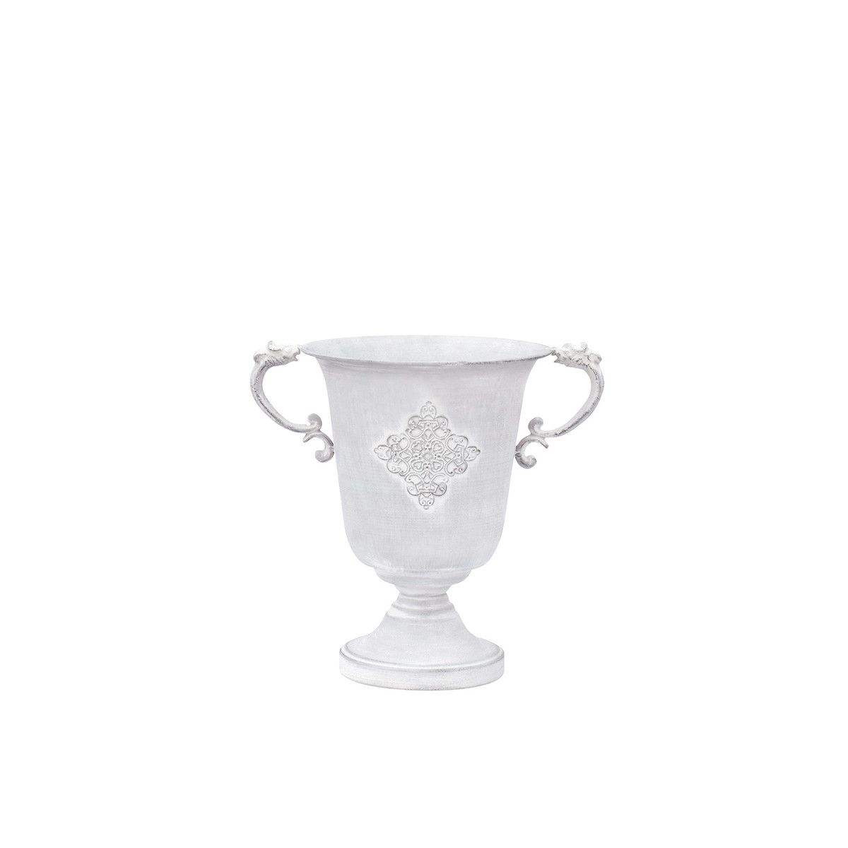 植木鉢 おしゃれCARNAC/シャルムゴブレットC−WH ホワイト/TP02WH【01】 ガーデニング・園芸用品 フラワーポット アイアン・ブリキ鉢のサムネイル