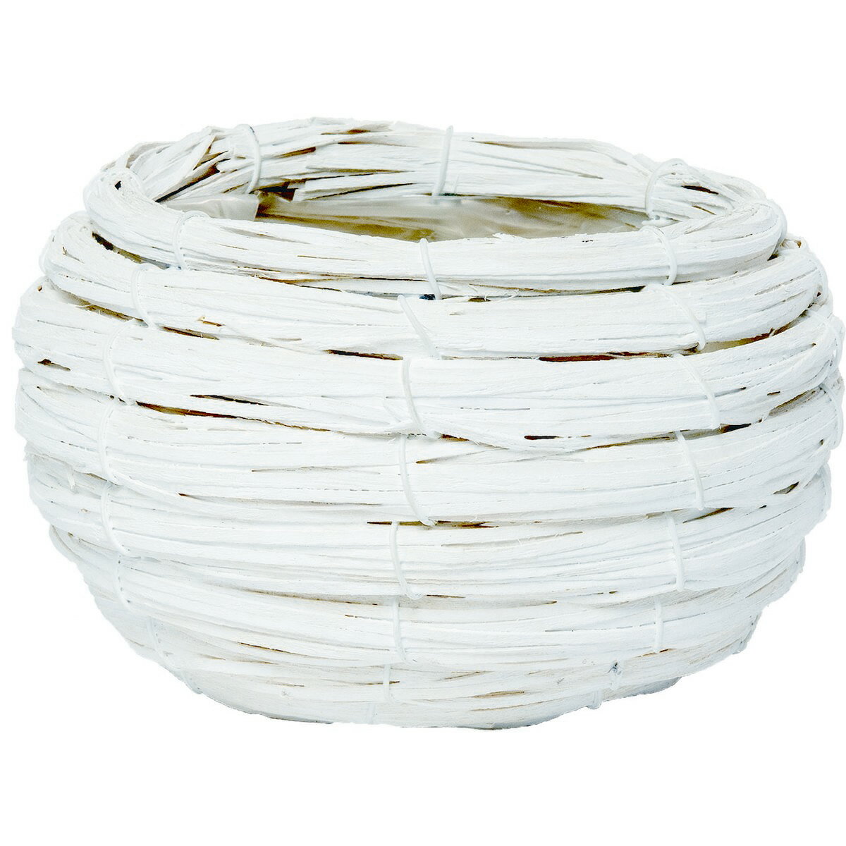 ホワイエ/MH浅丸ホワイトSS/7700133WH【07】 花器、リース 花かご・フラワーバスケット その他 花かご