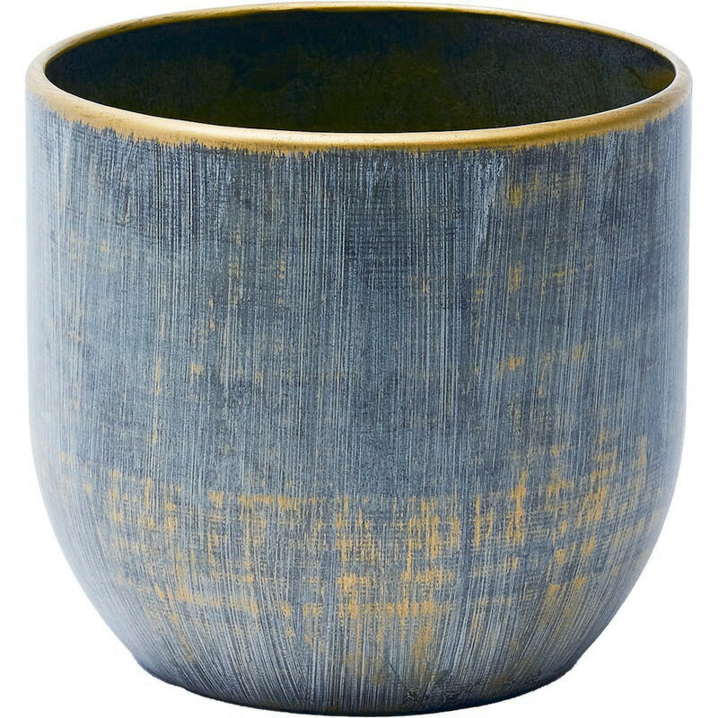 ホワイエ/鉄のポットMC円形アールメタルGLW/3200033GLW【07】 花器、リース 花器・花瓶 ブリキ・アイアン