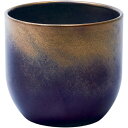 ホワイエ/鉄のポットMC円形アールメタルDBR/3200033DBR【07】 花器、リース 花器・花瓶 ブリキ・アイアン