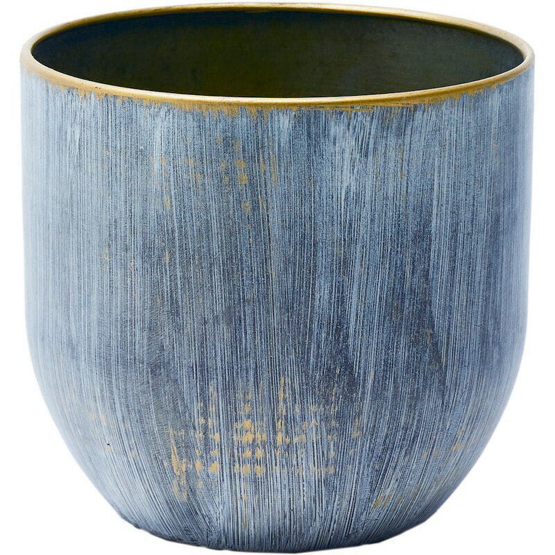 ホワイエ/鉄のポットMC円形アールメタルGLW/3200034GLW【07】 花器、リース 花器・花瓶 ブリキ・アイアン