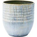 ホワイエ/鉄のポットMC円形アールメタル柄GGL/3200036GGLWG【07】 花器、リース 花器・花瓶 ブリキ・アイアン