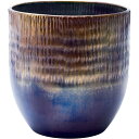 ホワイエ/鉄のポットMC円形アールメタル柄GDB/3200036GDBR【07】 花器、リース 花器・花瓶 ブリキ・アイアン