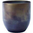 ホワイエ/鉄のポットMC円形アールメタルDBR/3200036DBR【07】 花器、リース 花器・花瓶 ブリキ・アイアン