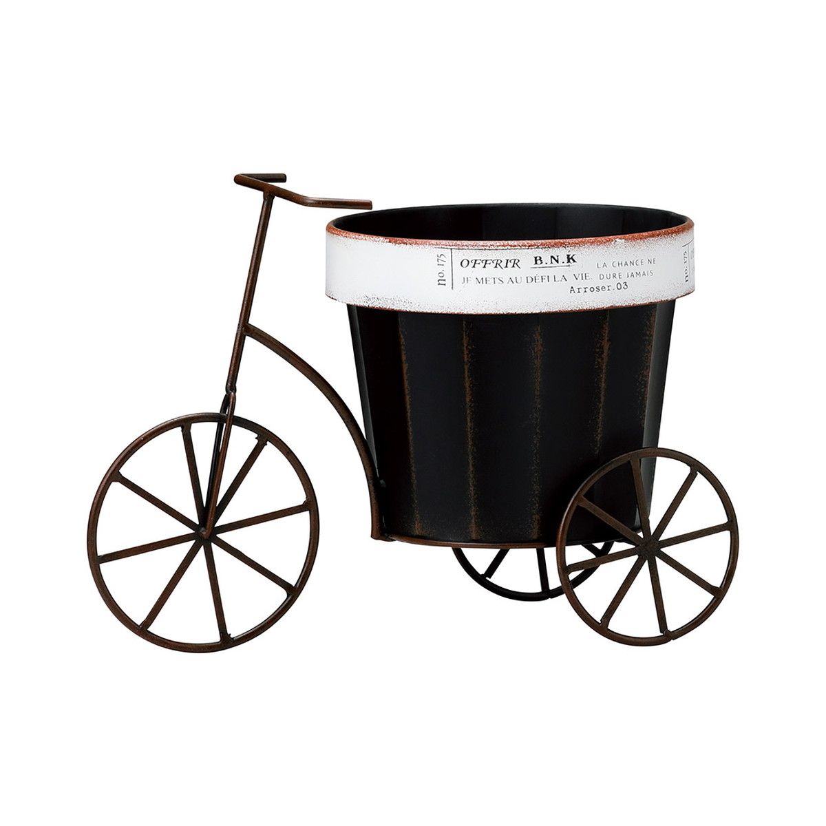 友膳/オフリールカートB/UA259【01】 ガーデニング・園芸用品 植木鉢・フラワーポット アイアン・ブリキ鉢