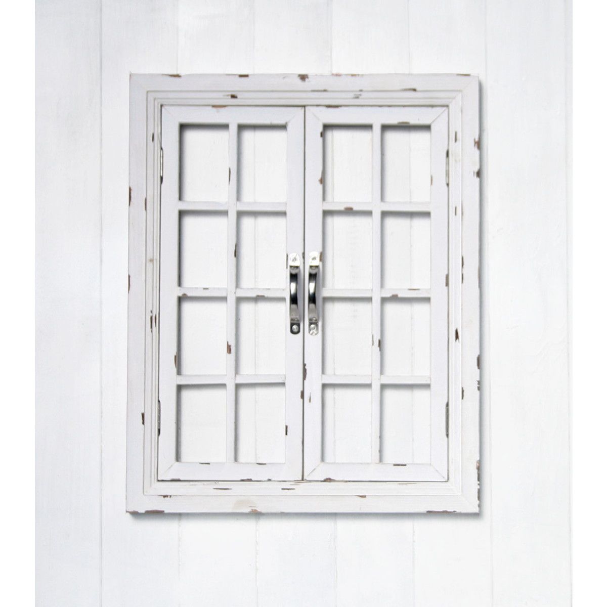 大同クラフト/ウッドウィンドウフレーム・角 アンティークホワイト/WWF24-K01【01】[2個] 店舗ディスプレイ・店内装飾 壁掛け・ウォールデコ 窓枠・ウィンドウフレームのサムネイル