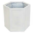 村田屋産業/ヘキサゴンポット7号White/3688【07】 ガーデニング・園芸用品 植木鉢・フラワーポット セメント鉢