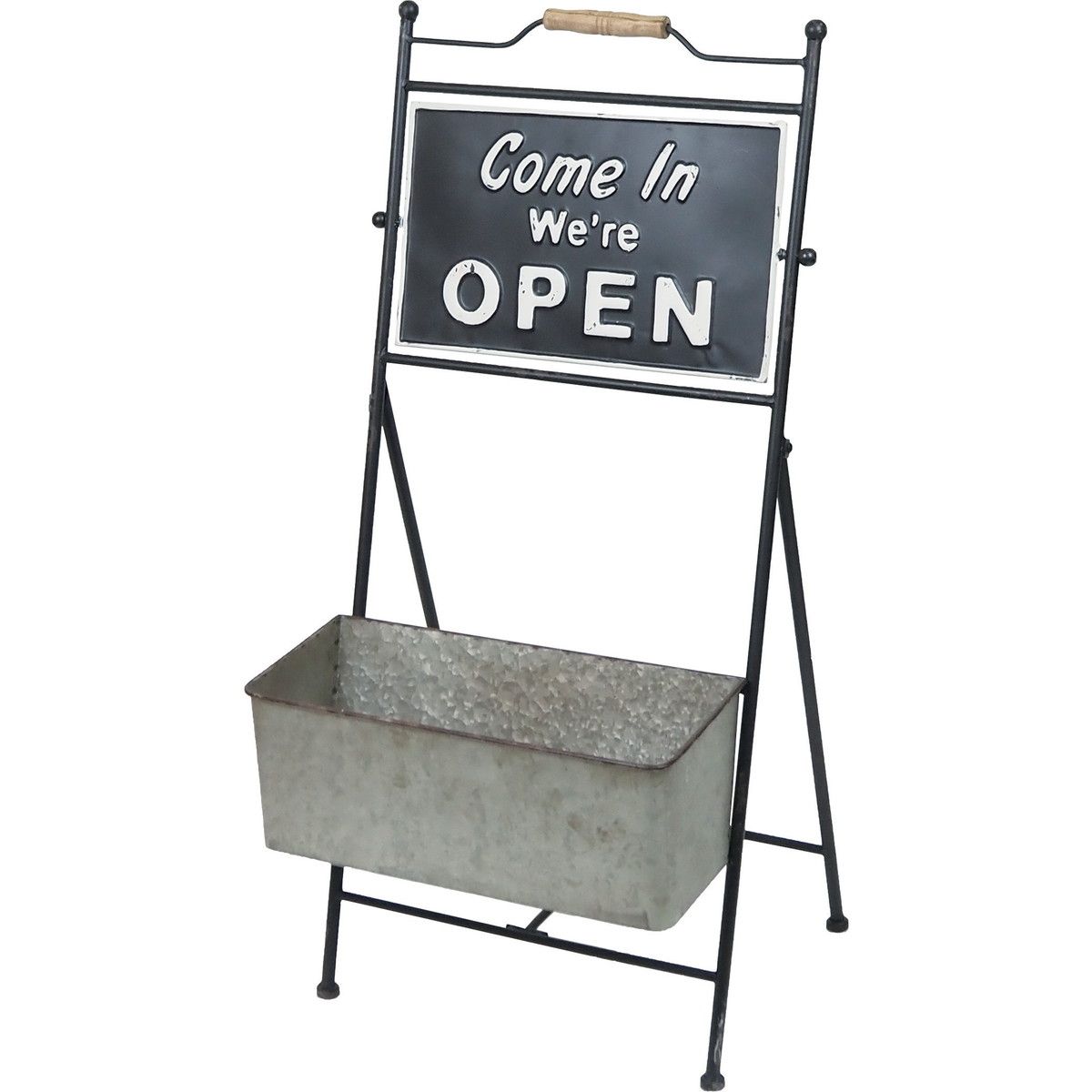 村田屋産業/オープンクローズスタンドプランター/7514【07】 店舗ディスプレイ・店内装飾 店舗看板・プレート オープンクローズ看板