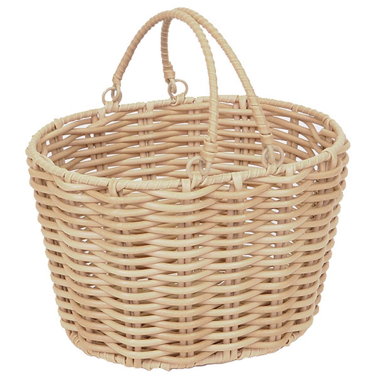 村田屋産業/フェイクラタンハンドルS/3155【07】 花器、リース 花かご・フラワーバスケット フェイク素材バスケットのサムネイル