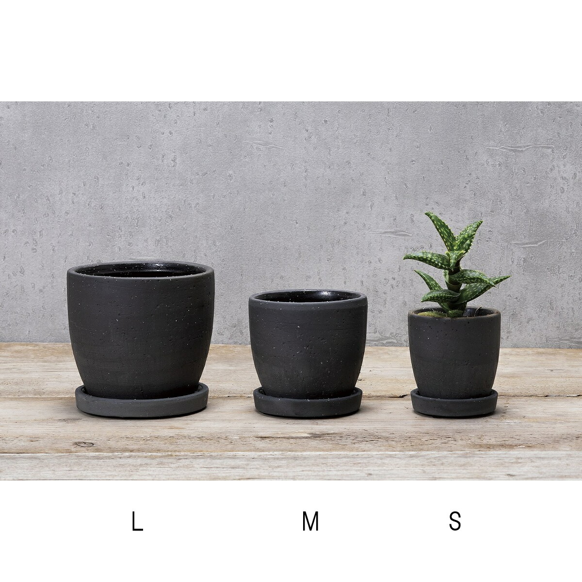 植木鉢 おしゃれ エイチツーオー/セントポット ラウンドS ブラック/HH31895【01】[4個] ガーデニング・..