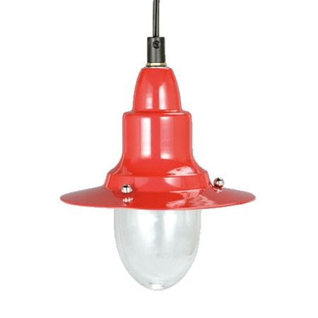 ダルトン/PENDANT LAMP W/GLASS RED/100-093RD【07】【取寄】 店舗ディスプレイ・店内装飾 店舗家具・什器・収納 ライト・照明器具