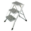 ダルトン/FOLDING 3-STEPS LADDER GALVANIZED/100-252GV【08】 店舗ディスプレイ・店内装飾 店舗家具・什器・収納 脚立・はしご・ラダー
