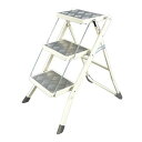ダルトン/FOLDING 3-STEPS LADDER IVORY/100-252IV【08】 店舗ディスプレイ・店内装飾 店舗家具・什器・収納 脚立・はしご・ラダー