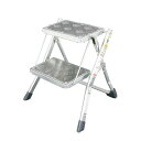 ダルトン/FOLDING 2-STEPS GALVANIZED/100-271GV【08】 店舗ディスプレイ・店内装飾 店舗家具・什器・収納 脚立・はしご・ラダー