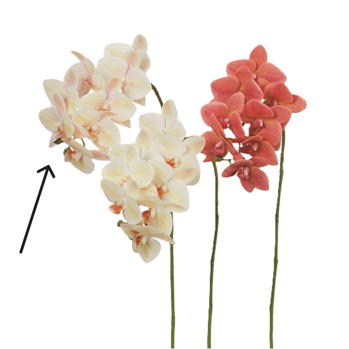 【造花】アスカ/コチョウラン×8 つぼみ×2 ピンクイエロー/A-34932-3Y【01】 造花（アーティフィシャルフラワー） 造花 花材「か行」 コチョウラン（胡蝶蘭）