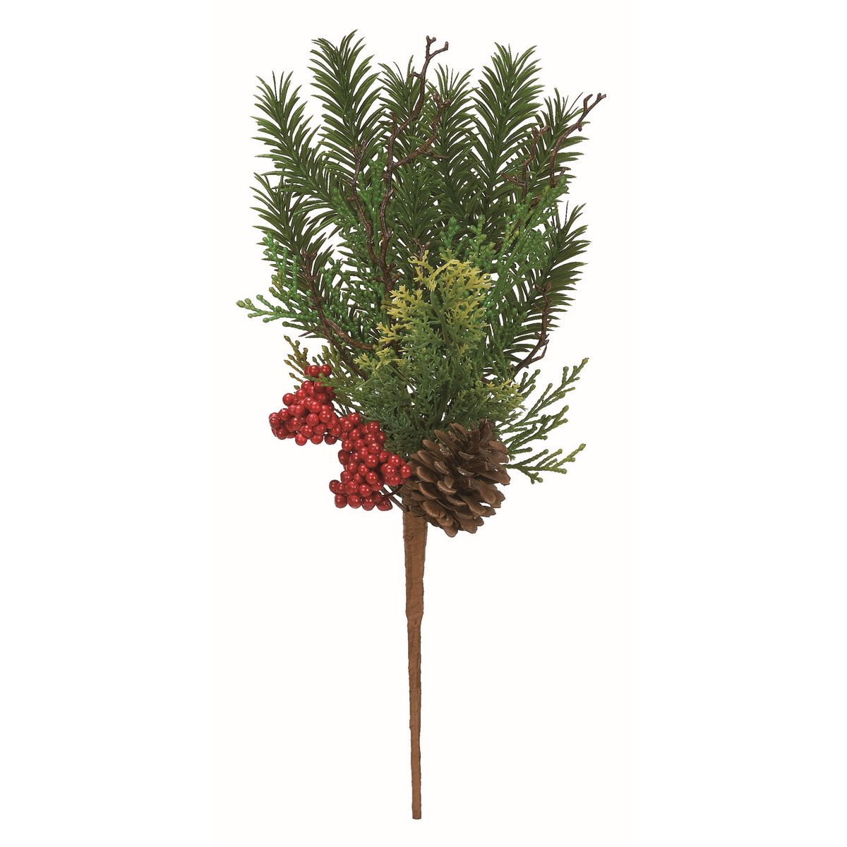 【造花】アスカ/ミックスパインピック /AX60563【01】 造花（アーティフィシャルフラワー） 造花実物、フェイクフルーツ マツカサ・パイン