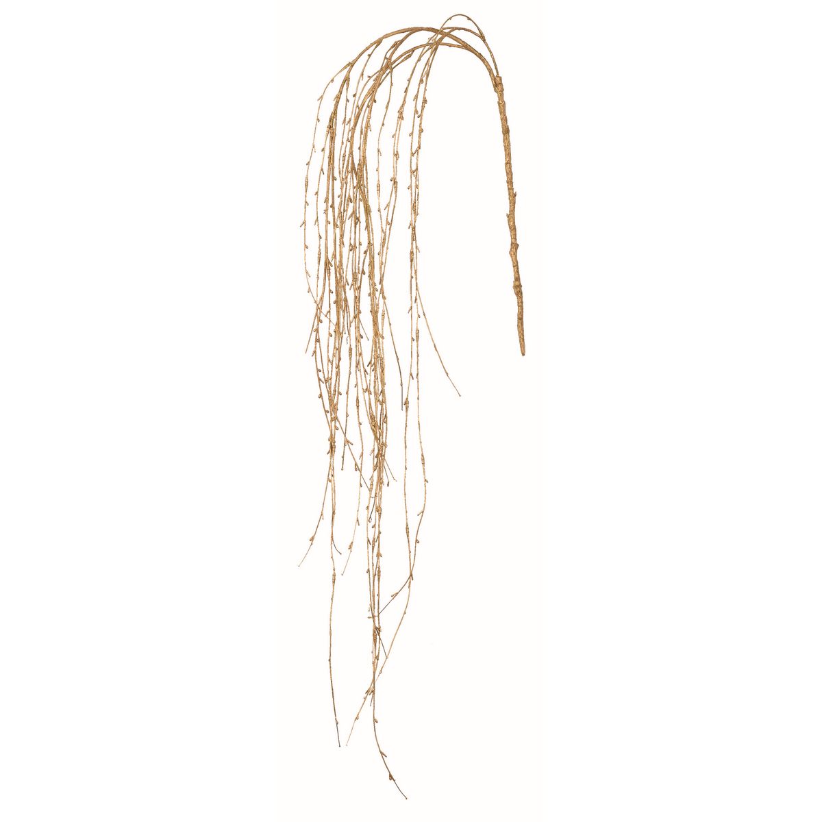 【造花】アスカ/結び柳 ゴールド/A-74672-40【01】 造花（アーティフィシャルフラワー） 造花枝物 ヤナギ