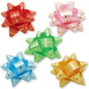 ササガワ/リボンフラワー 小 混色 100P 100個(5色各20個)袋入/38-2500【01】 リボン 加工リボン シール+リボン