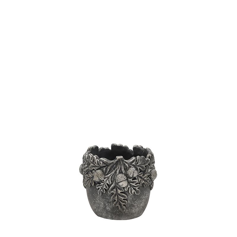 CARNAC/エルメエイコーンS-BS ブラック×シルバー/SQ11BS【01】 ガーデニング・園芸用品 植木鉢・フラワーポット セメント鉢のサムネイル