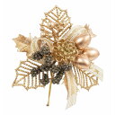 【造花】ビバ工芸/XE-8373 クリスマスピック BK/GO/XE-8373BK/GO【01】 花資材・フローリスト道具 フラワーピック クリスマスピック