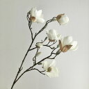 【造花】アスカ/マグノリア×5 つぼみ×12 ホワイト/A-34132-1【01】 造花(アーティフィシャルフラワー) 造花 花材「ま行」 モクレン(木蓮)・マグノリア