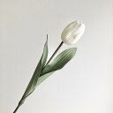 【造花】アスカ/チューリップ ホワイト/A-34532-1【01】 造花(アーティフィシャルフラワー) 造花 花材「た行」 チューリップ