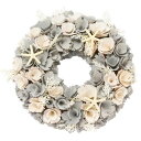 ホワイエ/リースブルー&ホワイト眠りスター M/8424811【07】 花器、リース フラワーリース・花リース完成品 ドライフラワーリース