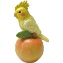 drawerplus/Charmmy チャーミーレジン オカメインコと赤リンゴ/73454【07】 ガーデニング・園芸用品 ガーデニング雑貨・オーナメント 置物...